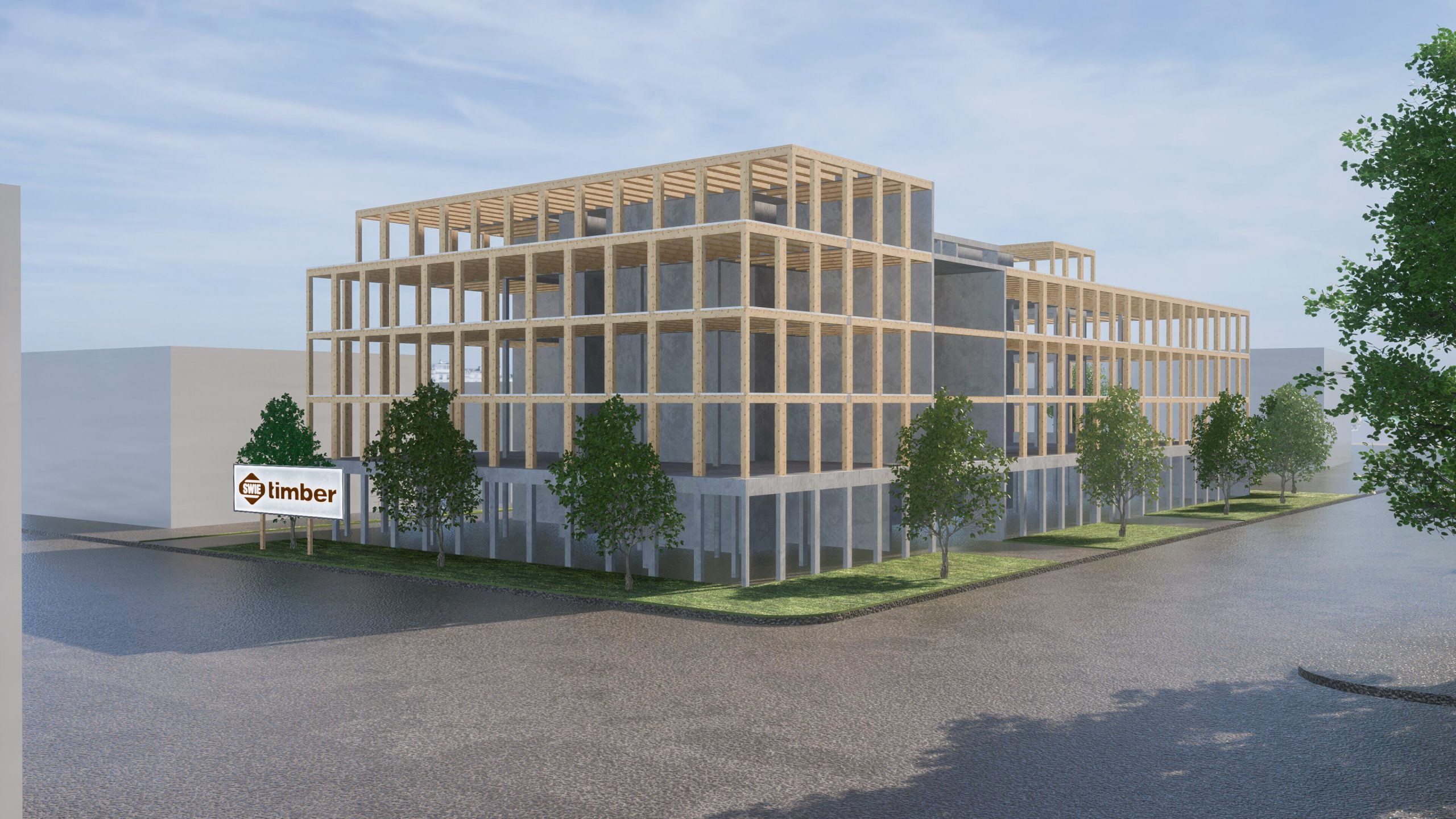  Das Beste aus zwei Welten: Hybride Holz-Beton-Lösung für Software-Headquarter